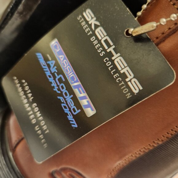 Skechers Miller Boris Cognac Leather Chelsea Boots. Men's. Size 10. NIB. - Picture 3 of 11